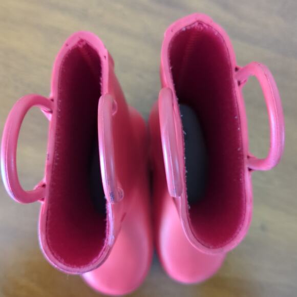 Kushyshoo Red kids/toddler Red Rain Boots water proof rubber boots toddler size6 - Picture 7 of 9